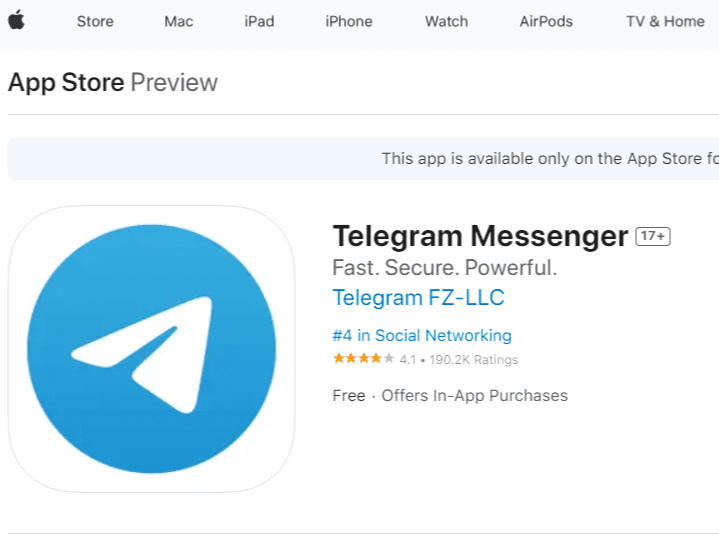 Apple потребовала от Telegram «определённых изменений» правил работы сервиса на Украине