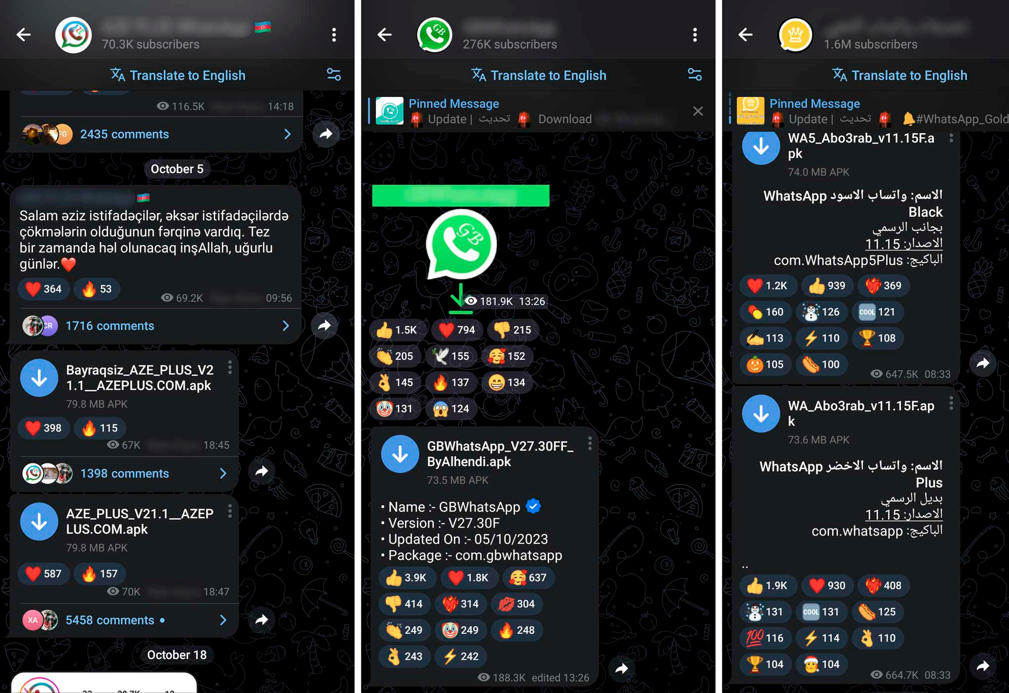 Через Telegram-каналы распространяется шпионский код для заражения WhatsApp на Android-устройствах – «Лаборатория Касперского»
