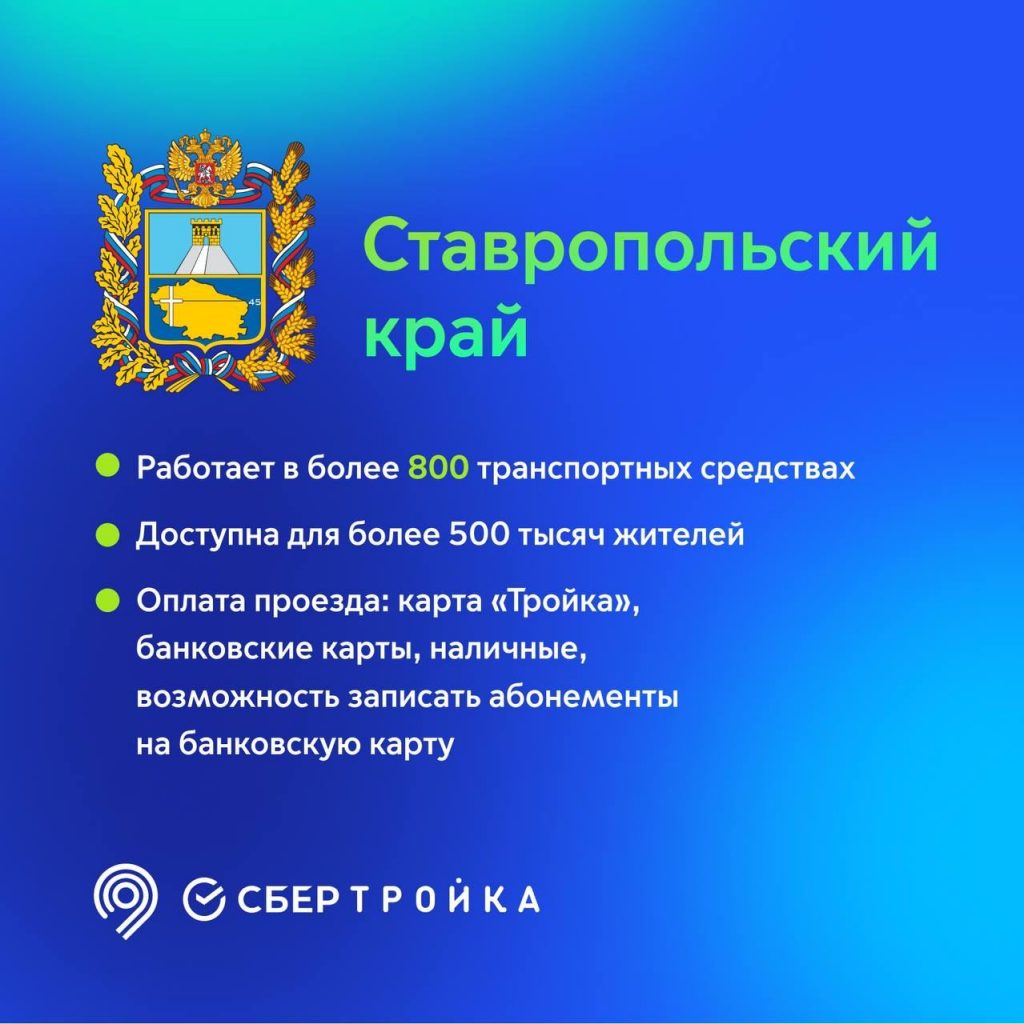 Число внедривших транспортную карту «СберТройка» регионов превысило 25, названы топ-5 из них